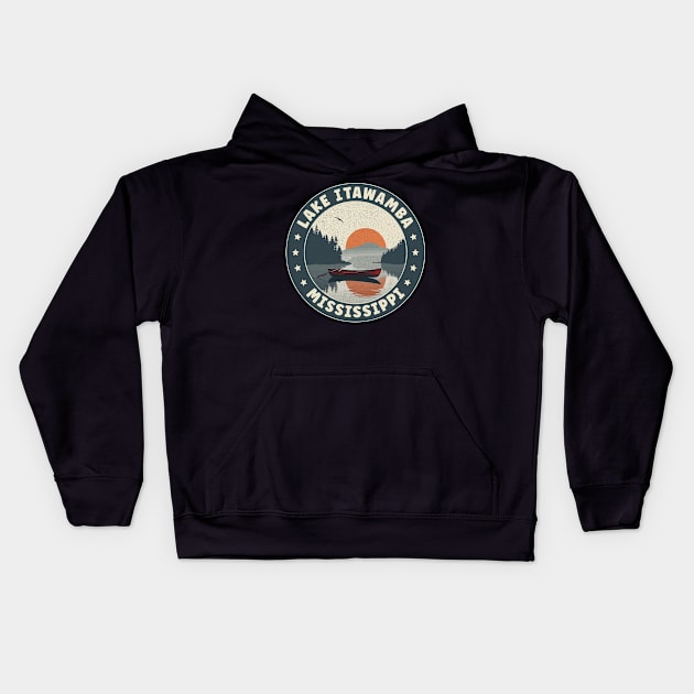 Lake Itawamba Mississippi Sunset Kids Hoodie by turtlestart